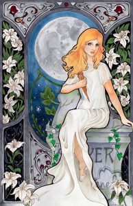 Art Nouveau style fanart of Buffy